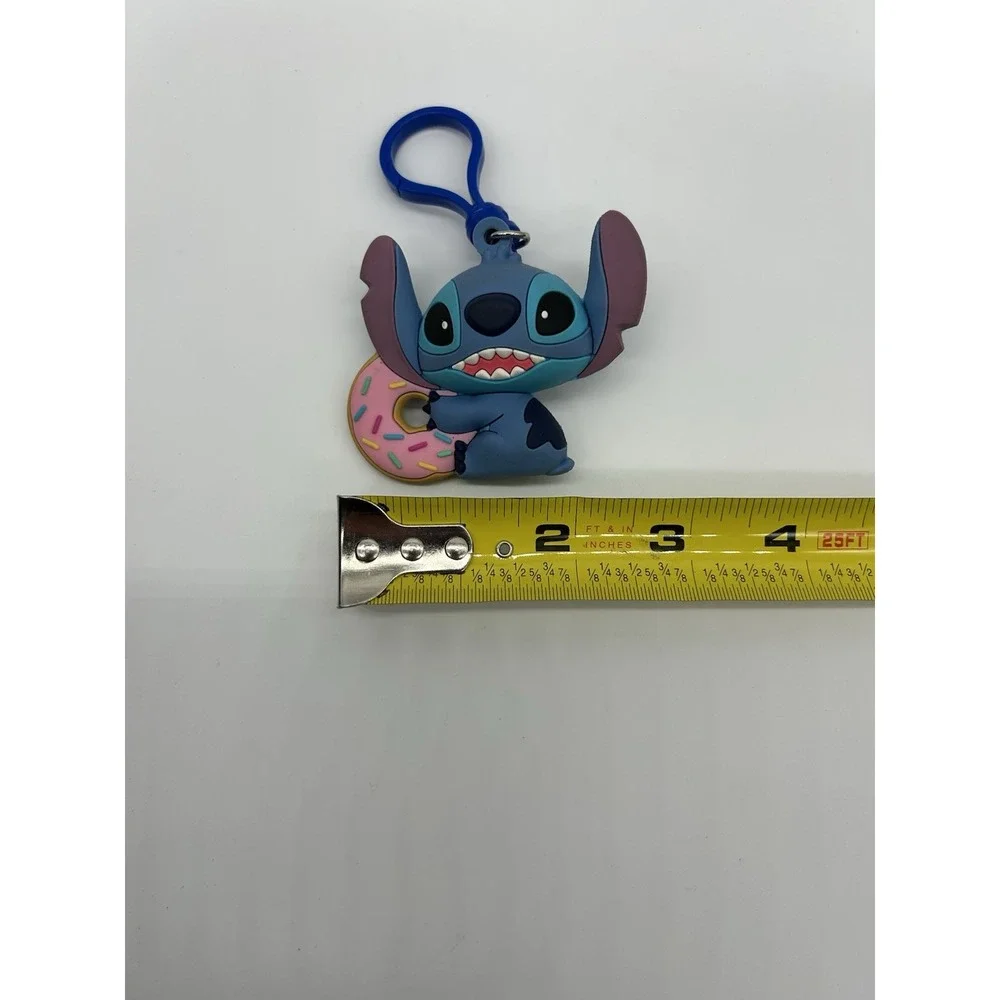 Monogram Disney Lilo and Stitch Series 4 Stitch Holding Donut‎ Bag Clip Keychain